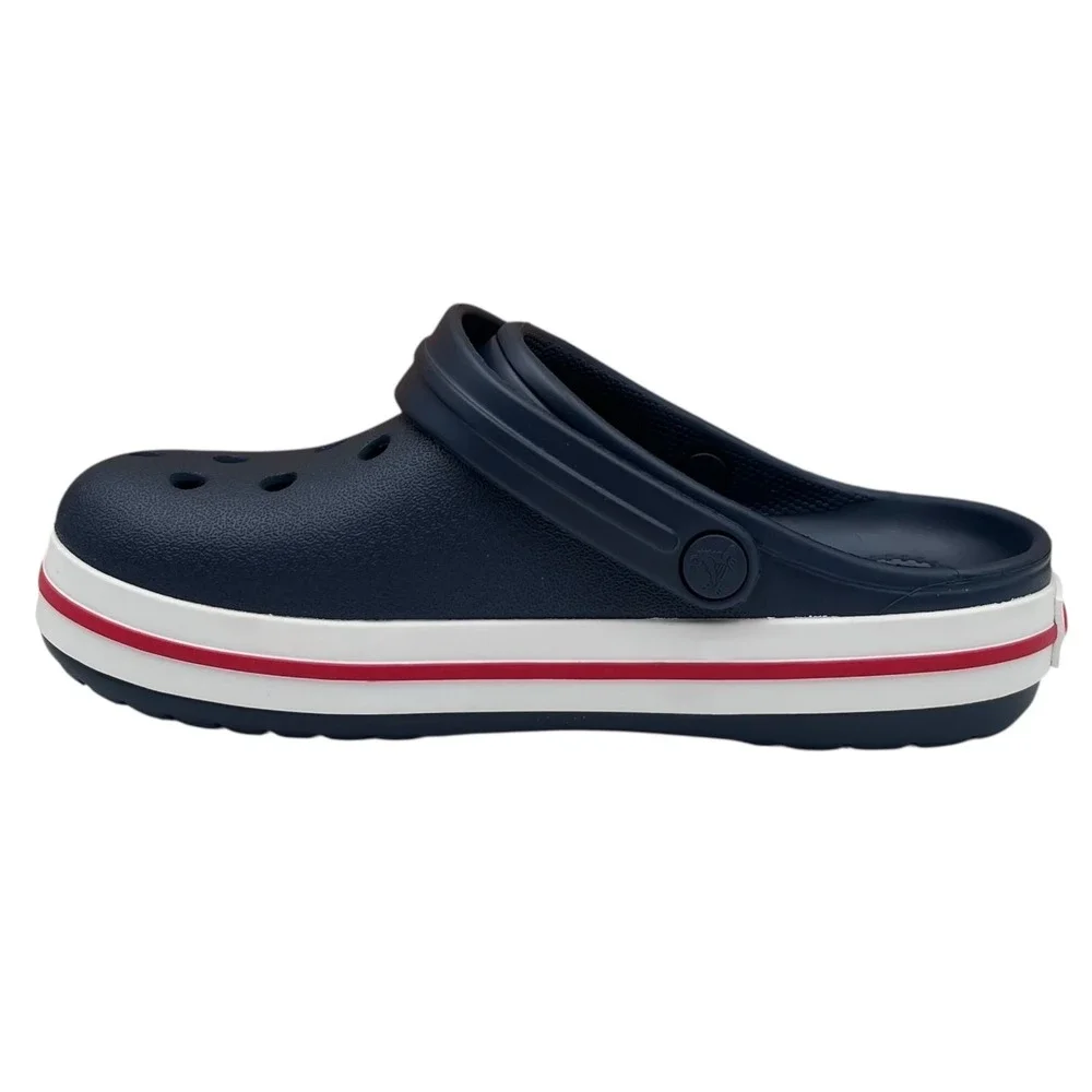 Crocs Crocband Youth‎ Boys Girls Slip-on Clogs Size 1 (J1 ) Navy Blue Red White